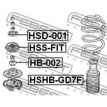 Пыльник амортизатора FEBEST HSHB-GD7F-1
