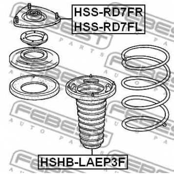 Пыльник амортизатора FEBEST HSHB-LAEP3F-1
