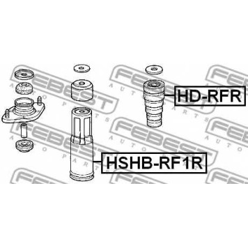 Пыльник амортизатора FEBEST HSHB-RF1R-1