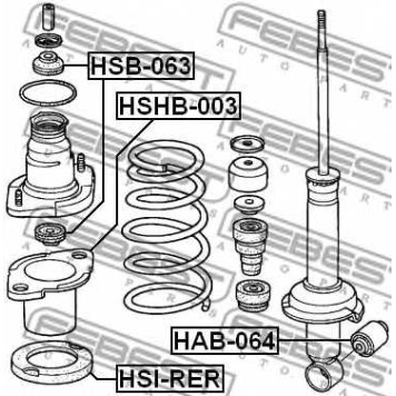 Тарелка пружины FEBEST HSI-RER-1