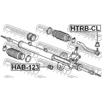 Ремкомплект, наконечник поперечной рулевой тяги FEBEST HTRB-CL-1