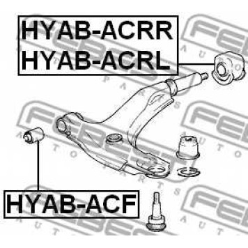 Подвеска рычага независимой подвески колеса FEBEST HYAB-ACRL-1