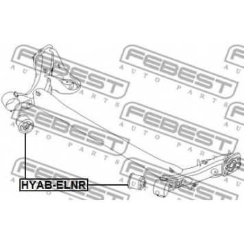 Втулка балки моста FEBEST HYAB-ELNR-1