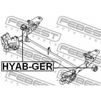 Втулка балки моста FEBEST HYAB-GER-1