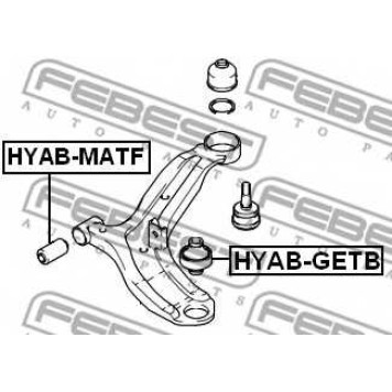 Подвеска рычага независимой подвески колеса FEBEST HYAB-GETB-1