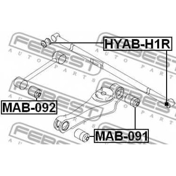 Подвеска рычага независимой подвески колеса FEBEST HYAB-H1R-1