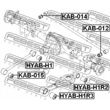 Подвеска рычага независимой подвески колеса FEBEST HYAB-H1R2-1