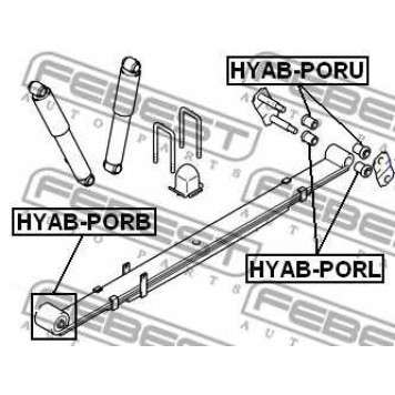 Втулка листовой рессоры FEBEST HYAB-PORL-1