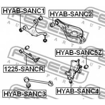 Подвеска рычага независимой подвески колеса FEBEST HYAB-SANC2-1