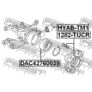Втулка рычага колесной подвески FEBEST HYAB-TM1-1