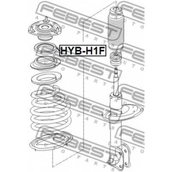 Подшипник опоры стойки амортизатора FEBEST HYB-H1F-1