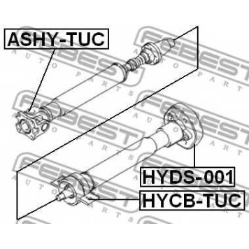 Подшипник, промежуточный подшипник карданного вала FEBEST HYCB-TUC-1