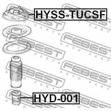 Амортизатор передний для HYUNDAI i40 CW, i40, ix35, SONATA, TUCSON / KIA CARENS, CEED, CEE`D, CERATO KOUP, CERATO, MAGENTIS, OPTIMA, PRO CEE?D, PRO CEED, SORENTO, SOUL, SPORTAGE <b>FEBEST HYD-001</b>-1