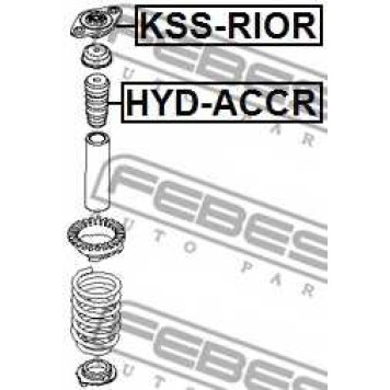 Амортизатор задний для HYUNDAI ACCENT(LC,MC,RB) / KIA RIO(JB,UB) <b>FEBEST HYD-ACCR</b>-1