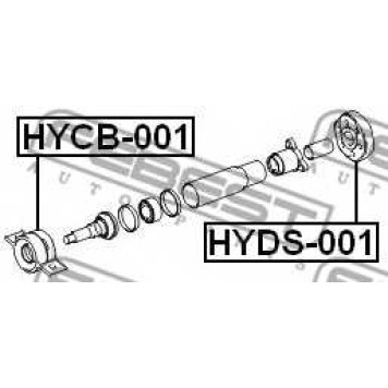 Амортизатор карданного вала для HYUNDAI TUCSON(JM) / KIA SPORTAGE(JE#,K00,KM#) <b>FEBEST HYDS-001</b>-1