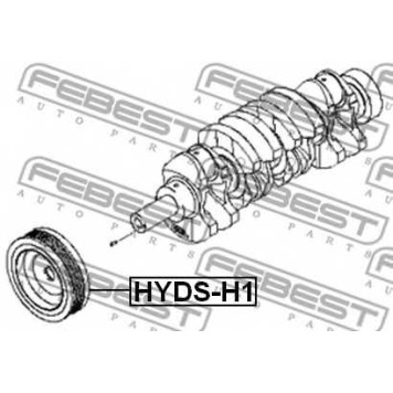 Ременный шкив коленвала FEBEST HYDS-H1-1