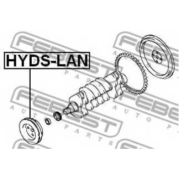 Ременный шкив коленвала FEBEST HYDS-LAN-1