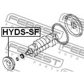 Ременный шкив коленвала FEBEST HYDS-SF-1