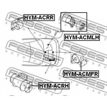 Подвеска двигателя FEBEST HYM-ACRR-1