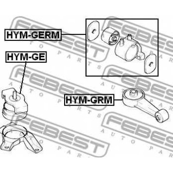 Подвеска двигателя FEBEST HYM-GERM-1