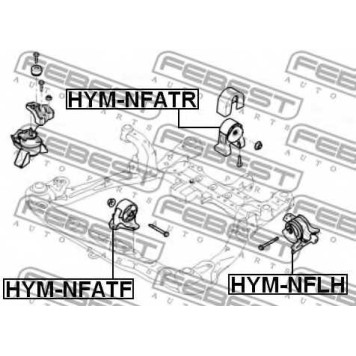 Подвеска двигателя FEBEST HYM-NFLH-1
