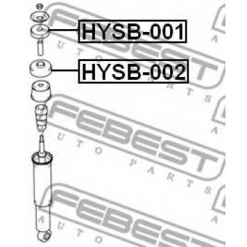 Дистанционная труба, амортизатор FEBEST HYSB-002-1