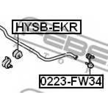 Опора стабилизатора FEBEST HYSB-EKR-1