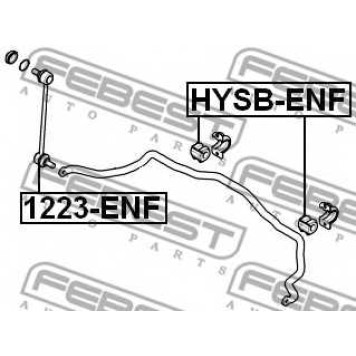 Опора стабилизатора FEBEST HYSB-ENF-1