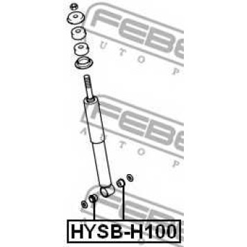 Дистанционная труба, амортизатор FEBEST HYSB-H100-1