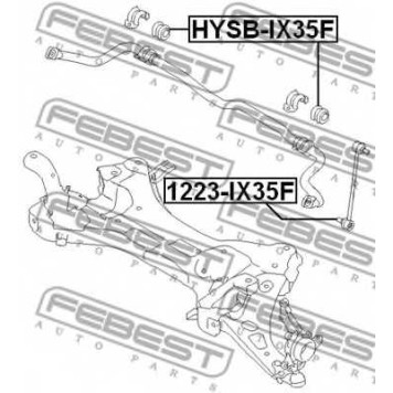 Опора стабилизатора FEBEST HYSB-IX35F-1