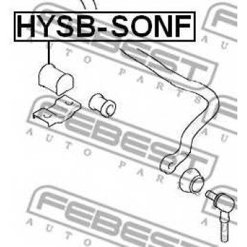 Опора стабилизатора FEBEST HYSB-SONF-1