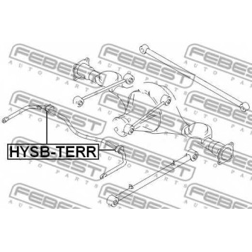 Опора стабилизатора FEBEST HYSB-TERR-1