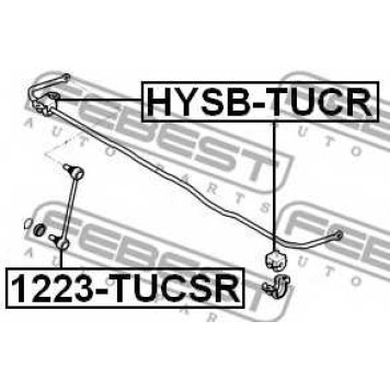 Опора стабилизатора FEBEST HYSB-TUCR-1