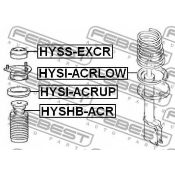 Подвеска амортизатора FEBEST HYSS-EXCR-1