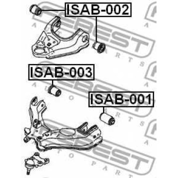 Подвеска рычага независимой подвески колеса FEBEST ISAB-003-1