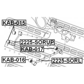 Подвеска рычага независимой подвески колеса FEBEST KAB-015-1
