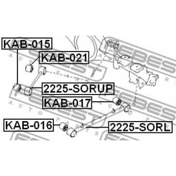 Подвеска рычага независимой подвески колеса FEBEST KAB-021-1