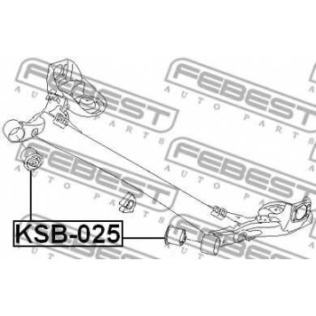 Втулка балки моста FEBEST KAB-025-1