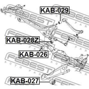 Подвеска рычага независимой подвески колеса FEBEST KAB-027-1