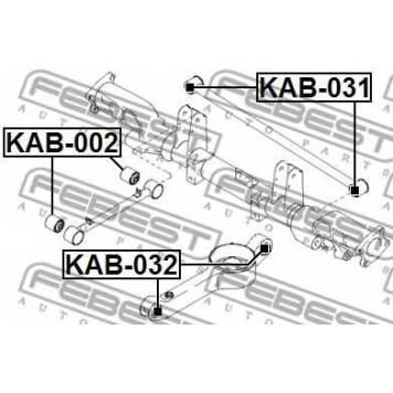 Подвеска рычага независимой подвески колеса FEBEST KAB-031-1