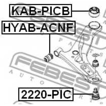 Подвеска рычага независимой подвески колеса FEBEST KAB-PICB-1
