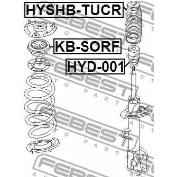 Подшипник опоры стойки амортизатора FEBEST KB-SORF-1