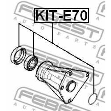 Подшипник приводного вала FEBEST KIT-E70-1