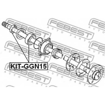 Подшипник приводного вала FEBEST KIT-GGN15-1
