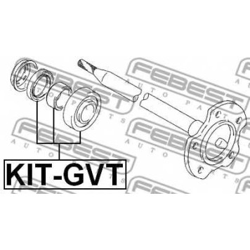 Подшипник приводного вала FEBEST KIT-GVT-1