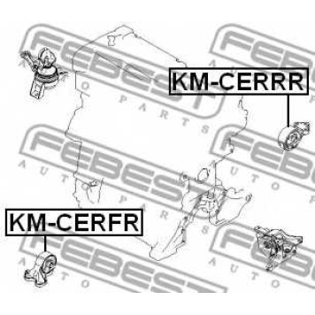 Подвеска двигателя FEBEST KM-CERRR-1