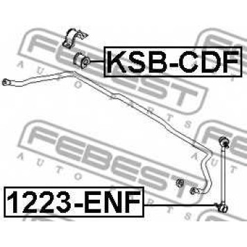 Опора стабилизатора FEBEST KSB-CDF-1
