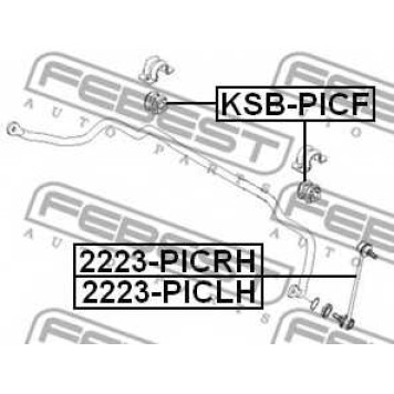 Опора стабилизатора FEBEST KSB-PICF-1