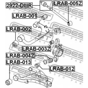 Втулка рычага колесной подвески FEBEST LRAB-004Z-1