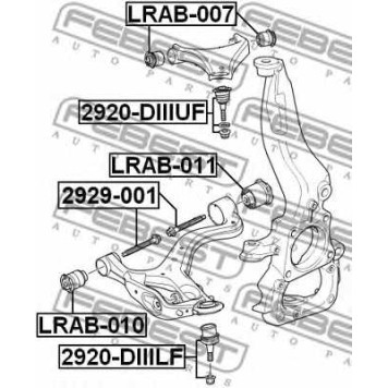 Подвеска рычага независимой подвески колеса FEBEST LRAB-010-1